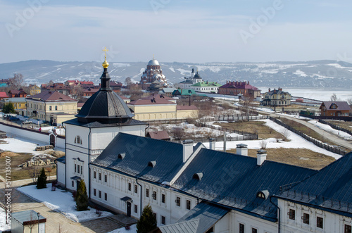 View from the bell tower of the Assumption Cathedral in Sviyazhsk Republic of Tatarstan Russia