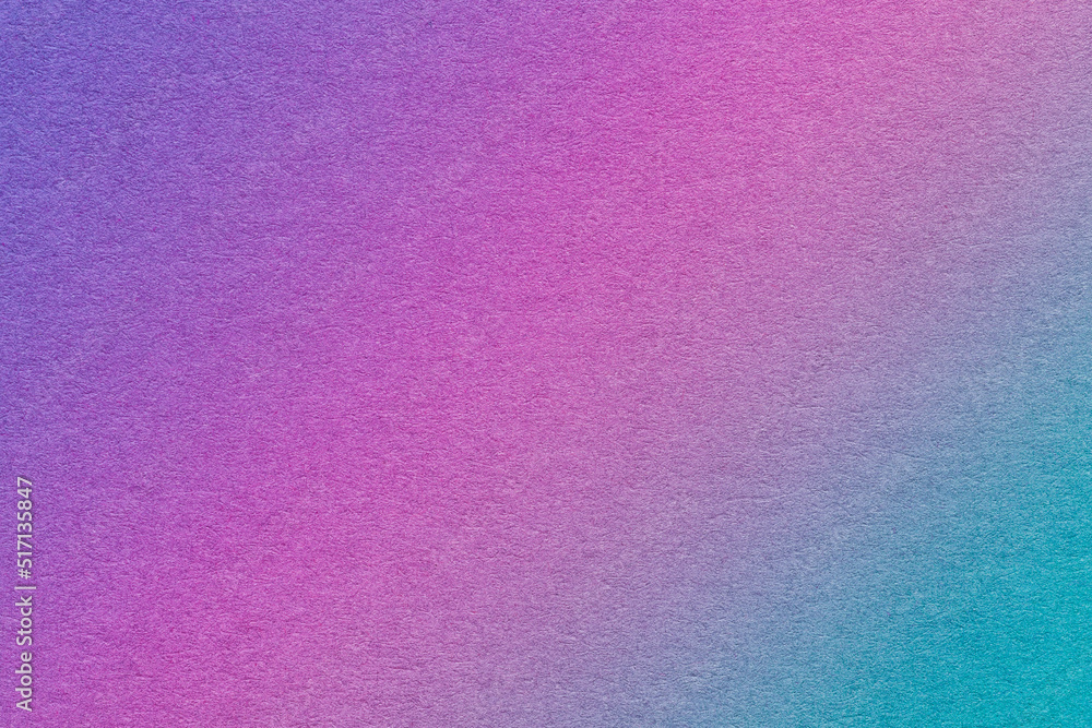 Texture of old purple, blue and violet paper background, with holographic gradient, macro. Craft lilac cardboard