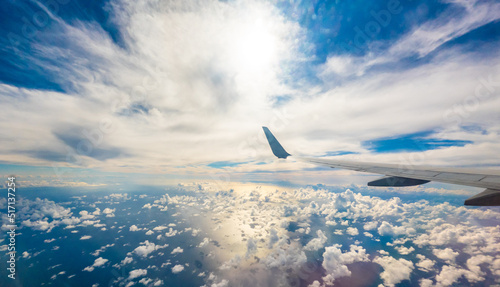 View from airplane window onto clouds © TRAVEL EASY
