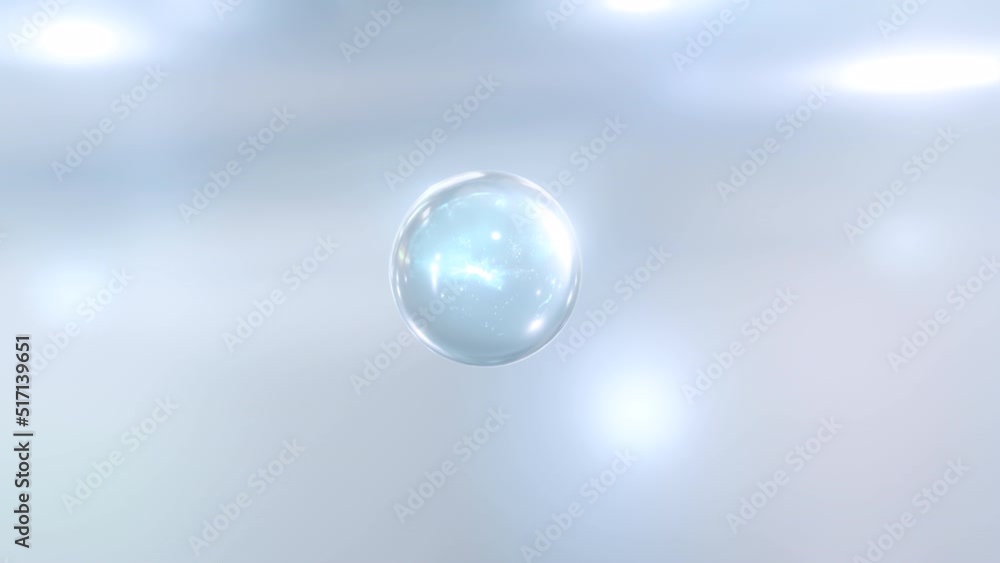 3D animation Macro Shots ingredients combine to create a serum. Cosmetics design serum essentials. Beautiful Macro shot of various Blue bubbles in the water. 3D animation Macro Shots ingredients combine to create a serum. Cosmetics design serum essentials. Beautiful Macro shot of various Blue bubbles in the water.