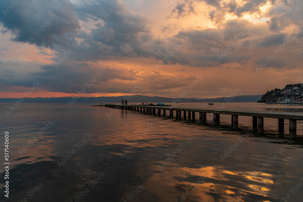 sunset at the pier