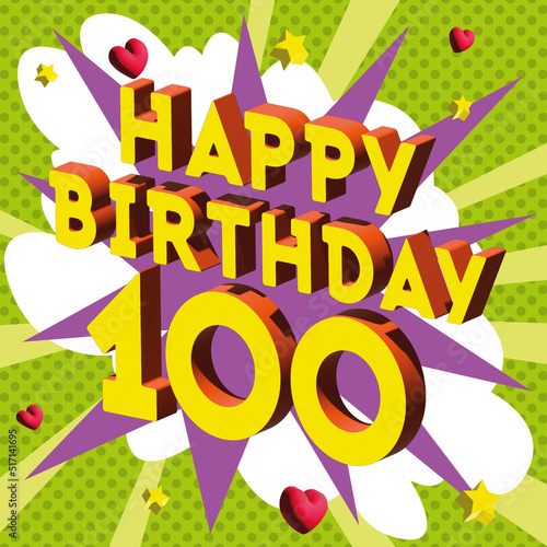 Carte Joyeux Anniversaire 100 ans 2023 3