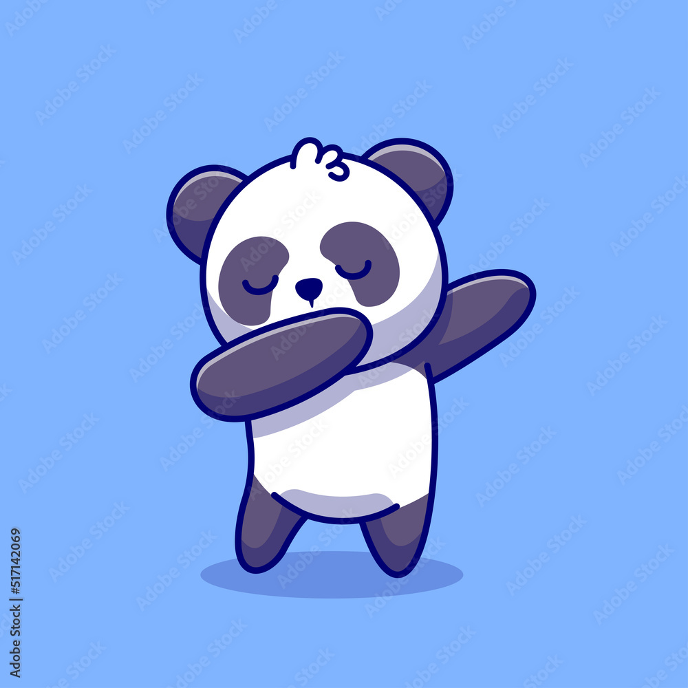 Cute Panda Dabbing Cartoon Vector Icon Illustration. Animal Nature Icon ...