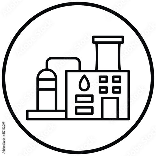 Oil Refinery Icon Style