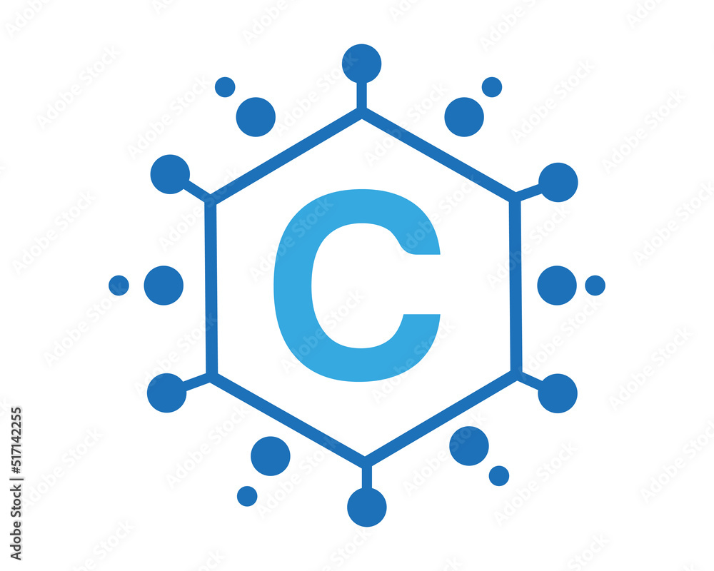 C Letter logo Design Vector with dots. C Letter logo Design Vector with dots.