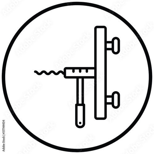 Sink Auger Icon Style