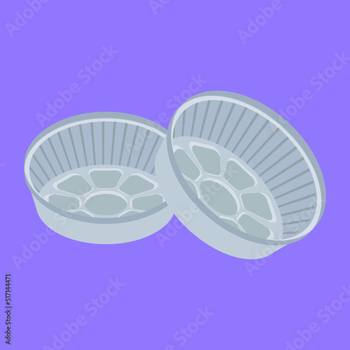 Baking foil mold, illustration, vector