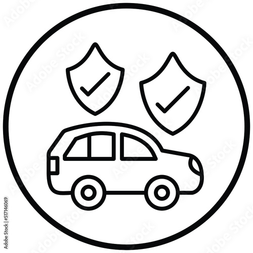 Car Insurance Icon Style