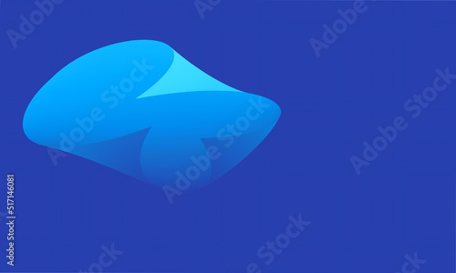 The illustration was created using a computer program. perspective tool and blue and blue gradient Drag the texture from top to bottom and draw curved lines together to create a large, translucent ima