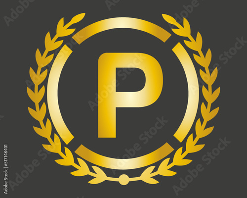 P Luxury Logo template in vector for Restaurant, Royalty, Boutique, Cafe, Hotel, Heraldic, Jewelry, Fashion and other vector illustration