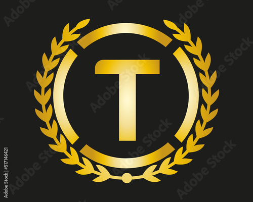 T Luxury Logo template in vector for Restaurant, Royalty, Boutique, Cafe, Hotel, Heraldic, Jewelry, Fashion and other vector illustration