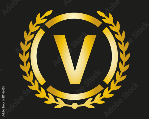 V Luxury Logo template in vector for Restaurant, Royalty, Boutique, Cafe, Hotel, Heraldic, Jewelry, Fashion and other vector illustration