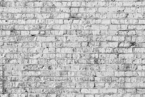 Brick wall with unusual white bricks