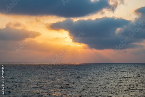 sunset over the ocean