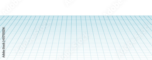 Perspective blue grid background. Abstract futuristic grid 1980s style. Vector illustration.