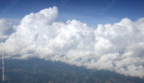 Heavenly landscape. Heavy and big white cloud