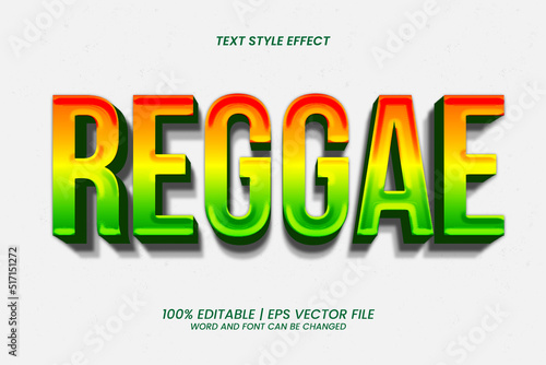Editable Text Effect - Reggae 3D Style