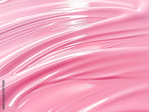 Glossy pink cosmetic texture as beauty make-up product background, skincare cosmetics and luxury makeup brand design photo