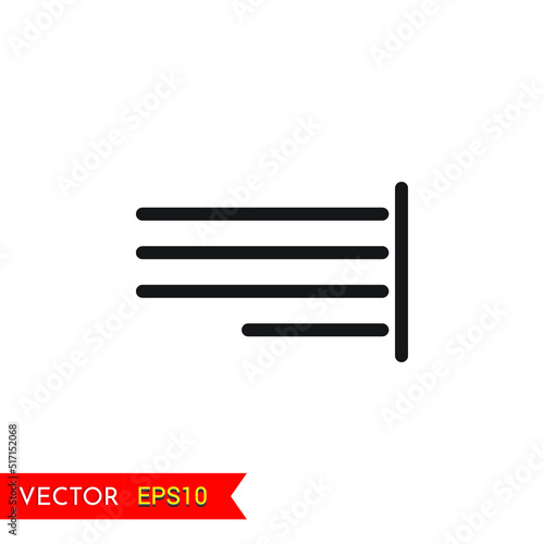 Justify Right Alignment transparent background icon animation
