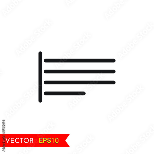 Justify left Alignment transparent background icon animation
