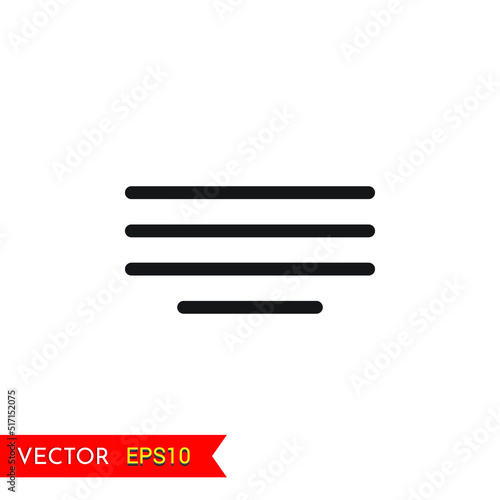 Justify Center Alignment Round transparent background icon animation