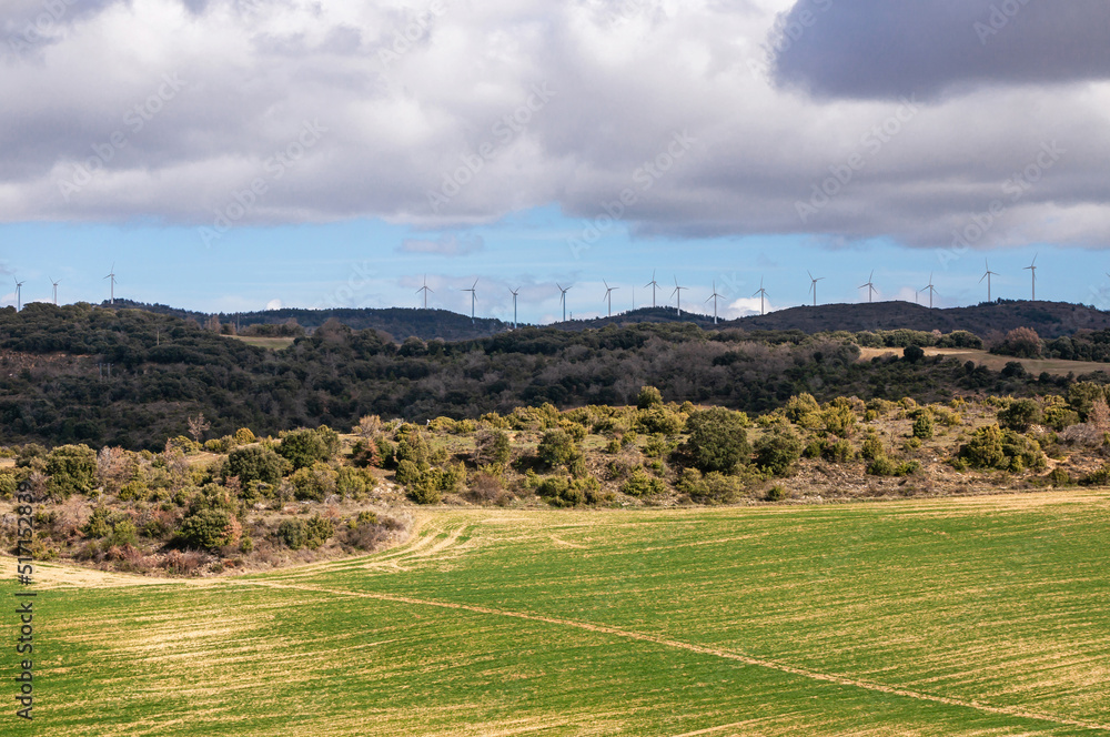 Wind farm in Valdorba, Navarre