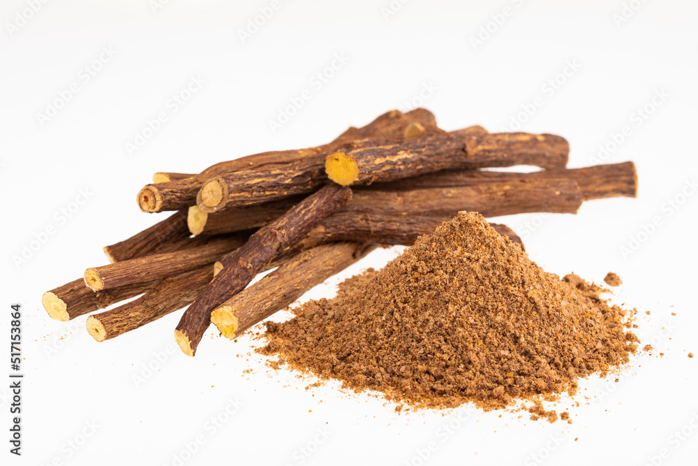 Glycyrrhiza glabra - Ground stems of organic licorice Glycyrrhiza glabra - Ground stems of organic licorice