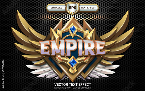 Empire Game Badge with Editable Text Effect
