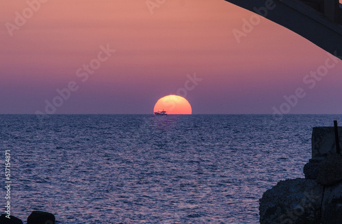 sunset over the sea