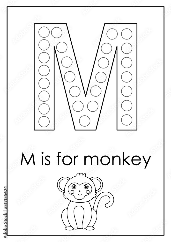 Learning English Alphabet For Kids Letter M Dot Marker Activity Learning English Alphabet For Kids Letter M Dot Marker Activity