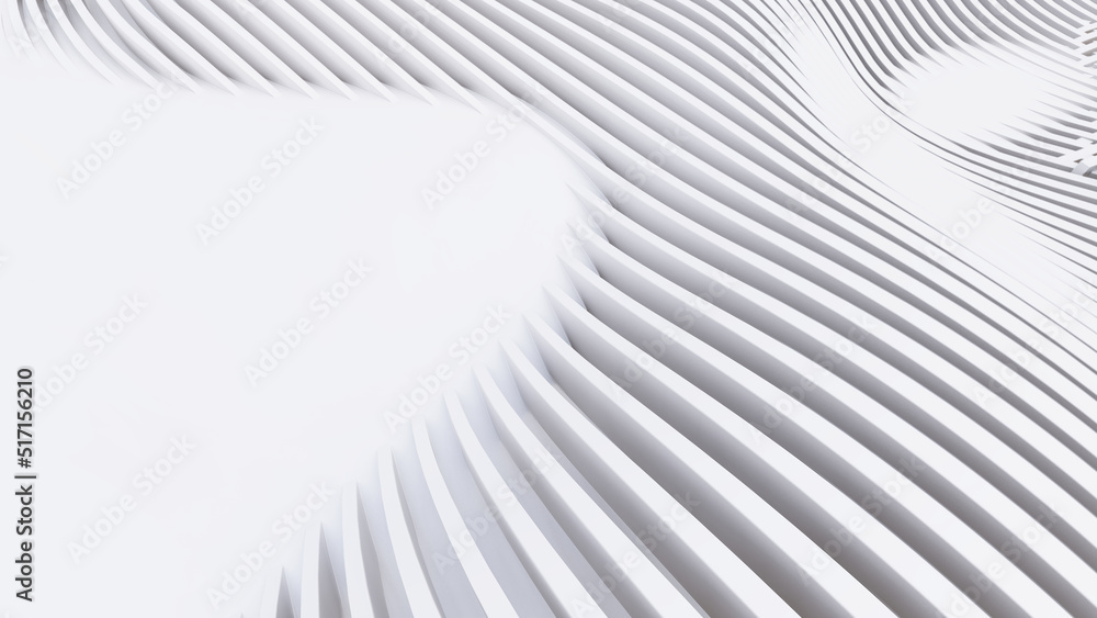 Abstract Curved Shapes. White Circular Background. Abstract Curved Shapes. White Circular Background.