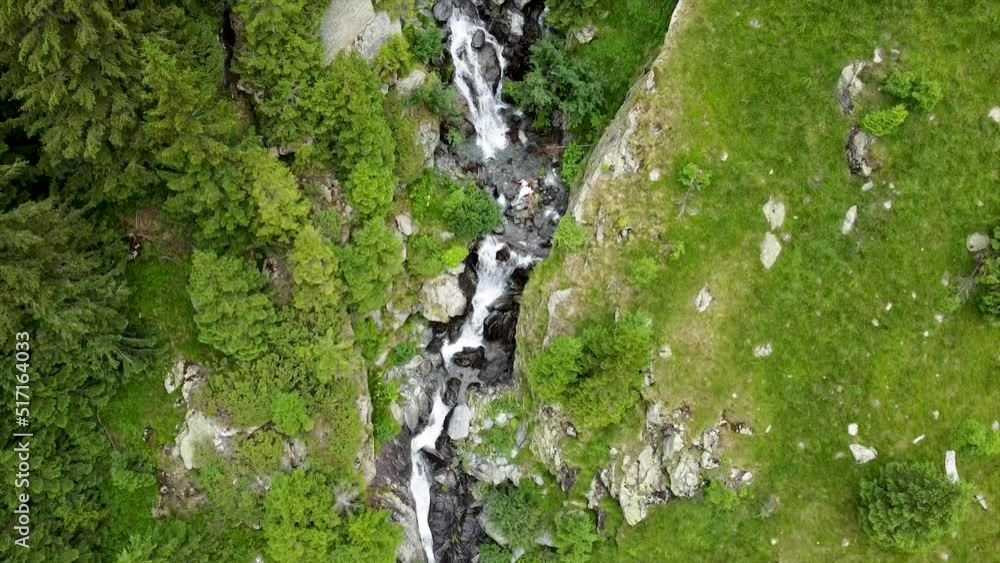 Transfegerash panoramic view of a mountain river with a waterfall Transfegerash panoramic view of a mountain river with a waterfall