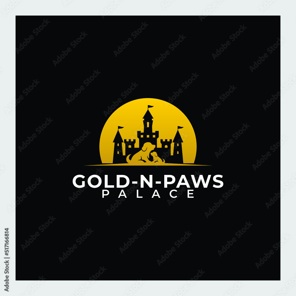 Dog love. Paw logo template, animal day care and pet shop. Dog nose in form of heart logo template. Vector illustration.