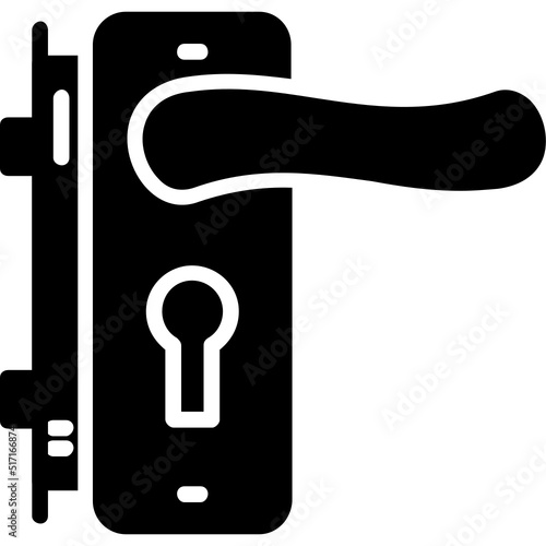 Door Handle and Lock Icon