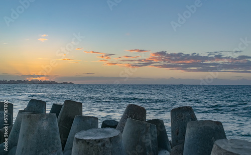 sunset over the sea