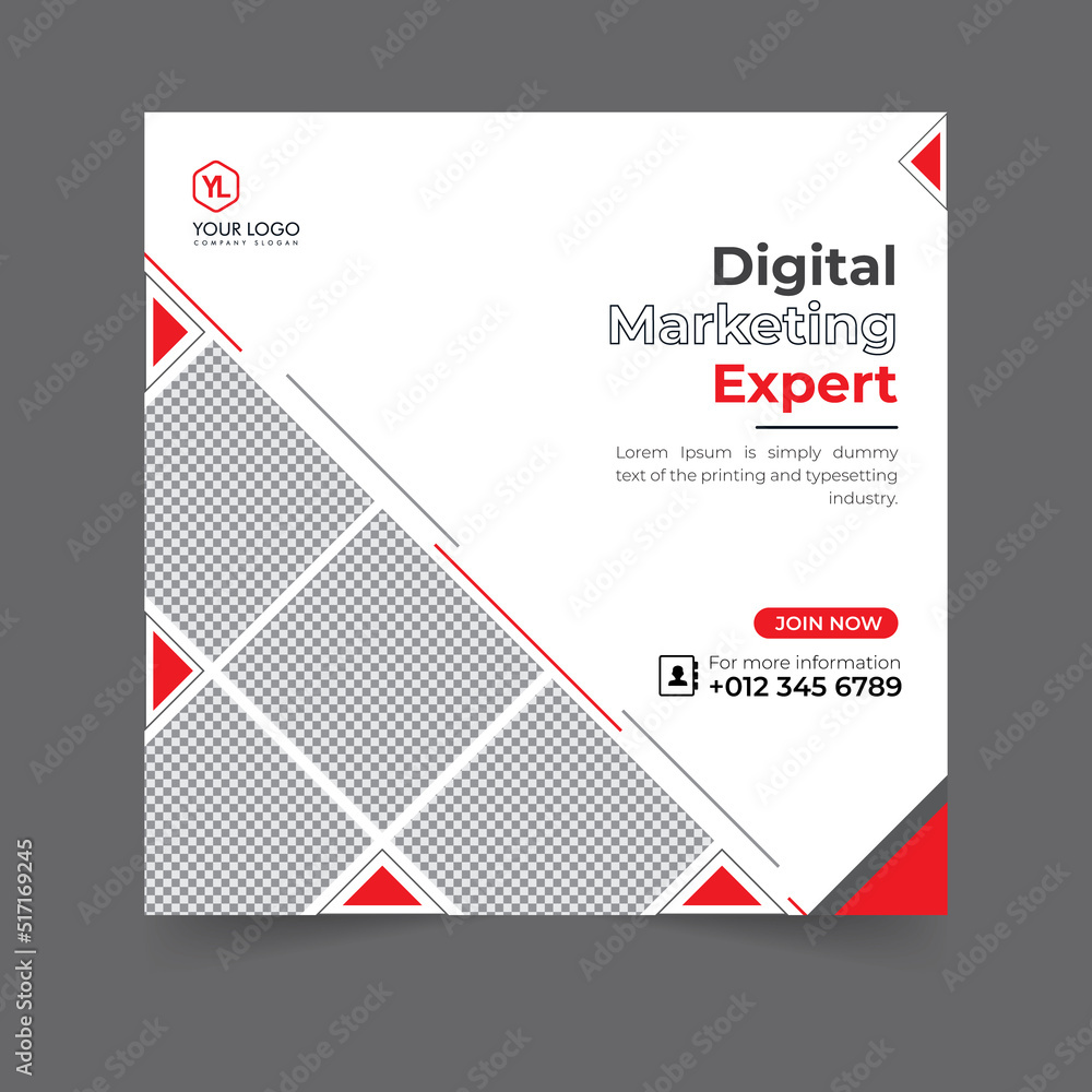 Digital marketing social media post business webinar for social media story, business post or stories banner template geometric shape design for attractive abstract elements post background space Digital marketing social media post business webinar for social media story, business post or stories banner template geometric shape design for attractive abstract elements post background space
