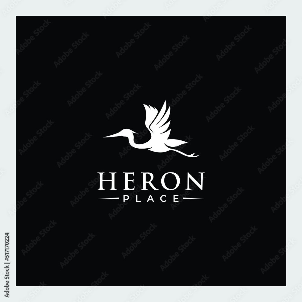 Obraz premium flying stork logo design