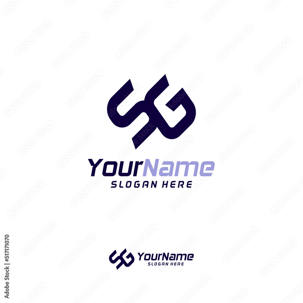 Letter SG Logo Design Template. Initial GS logo concept vector. Creative Icon Symbol Letter SG Logo Design Template. Initial GS logo concept vector. Creative Icon Symbol