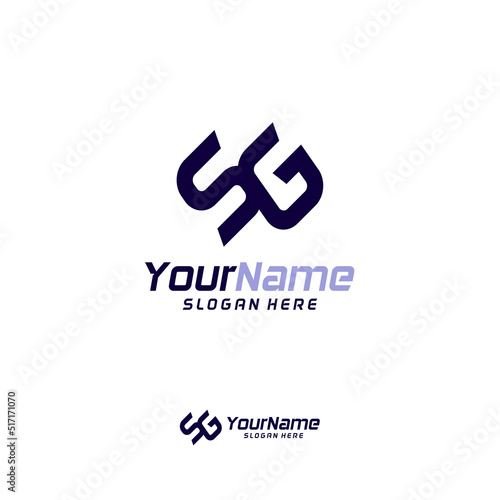 Letter SG Logo Design Template. Initial GS logo concept vector. Creative Icon Symbol