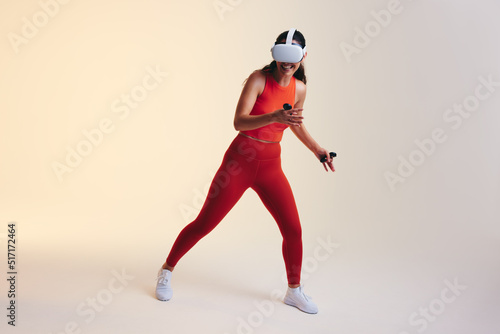 Fototapeta Naklejka Na Ścianę i Meble -  Having fun in virtual reality