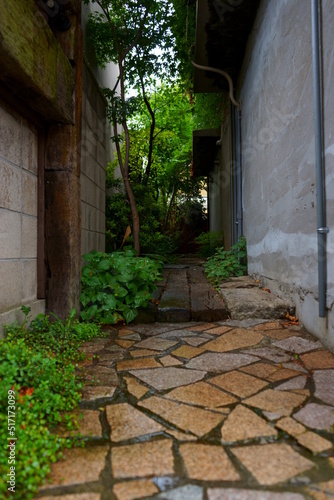 Fototapeta Naklejka Na Ścianę i Meble -  街の中の狭い路地