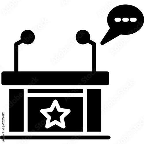 Speech Desk Icon