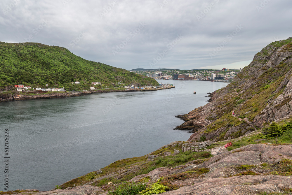 The Narrows entrance to the St. John’s Harbor, as seen from the North Head Trail 