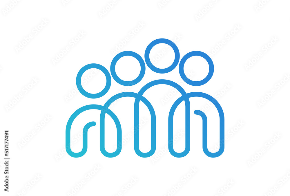 People Logo. Human Icon line art Style. Usable for Teamwork and Family Logos. Flat Vector Logo Design Template Element People Logo. Human Icon line art Style. Usable for Teamwork and Family Logos. Flat Vector Logo Design Template Element