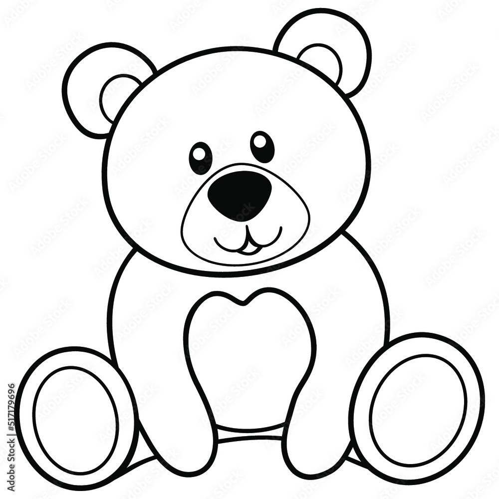 Brown plush bear outline Brown plush bear outline