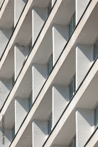 The Pattern of windows, at the facade of modernism building.