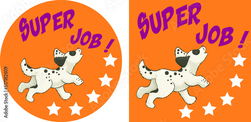 Reward children stickers collection with cure animals. Teachers award badges with funny animals. Labels for a chore chart. Vector illustration.