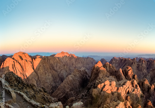 sunset in the mountains