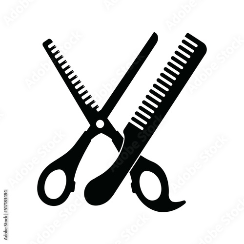 hair clipper and comb icon on a white background perfect for the barber symbol