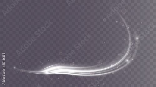 Light white Twirl. Curve light effect of white line. Luminous white circle. Light white pedistal, podium, platform, table. Vector PNG. Vector illustration